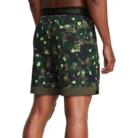 Under Armour Shorts Mens Size 2XL Fitted UA Vanish Woven Marine Green Camouflage - Picture 3 of 4